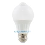   Aigostar LED Gömb izzó A60B E27 6W 280° Meleg fehér mozgásérzékelős