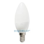 LED izzó 4W, E14 foglalattal, gyertya formájú, meleg fehér