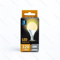 Aigostar LED Gömb izzó G45 E14 4W Meleg fehér 230° dobozos